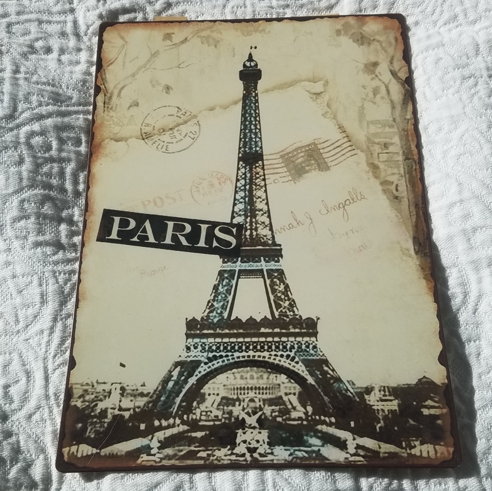 Paris wall decor metal painting